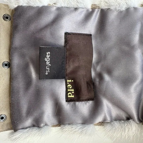 Pale blue fur scarf - Picture 5 of 5